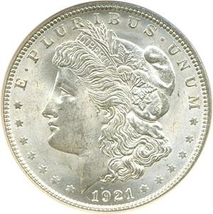 image for: 1921 $1 Morgan NGC MS63