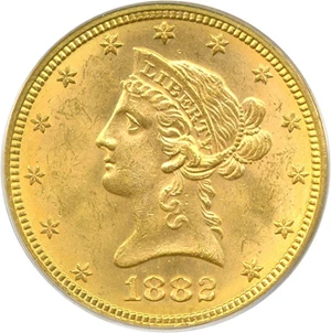 image for: 1882 $10 PCGS MS63