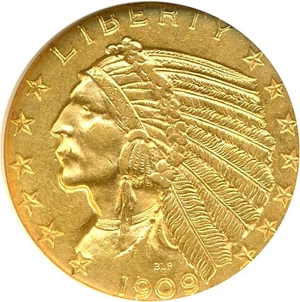 image for: 1909 $5 NGC AU58