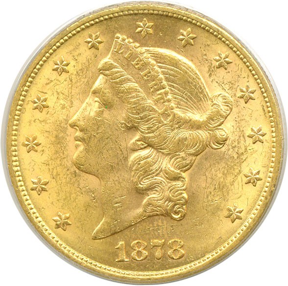 image for: 1878 $20  PCGS MS61