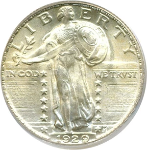 image for: 1929 25c PCGS MS64 FH