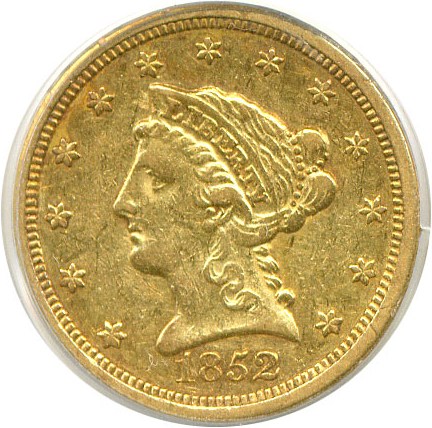image for: 1852-O $2 1/2  PCGS XF45
