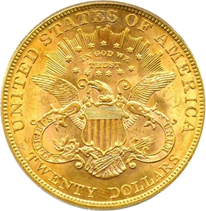 image for: 1902 $20 PCGS MS62