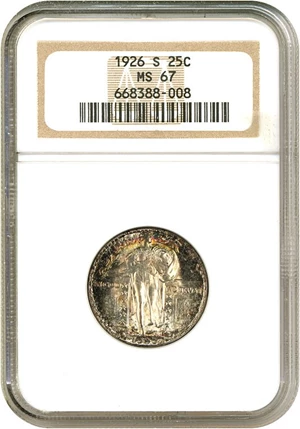 image for: 1926-S 25c NGC MS67