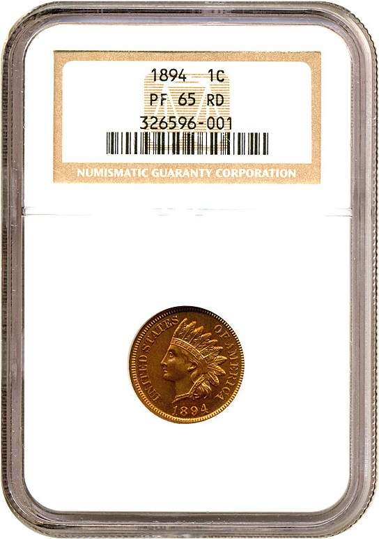 image for: 1894 1c  NGC Proof 65 RD
