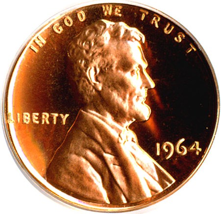 image for: 1964 1c  PCGS Proof 68 RD Cameo