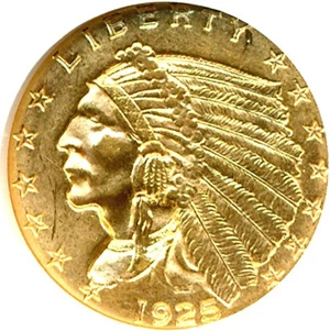 image for: 1925-D $2 1/2 NGC/CAC MS63
