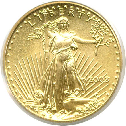 image for: 2003 $5 Gold Eagle PCGS MS69 