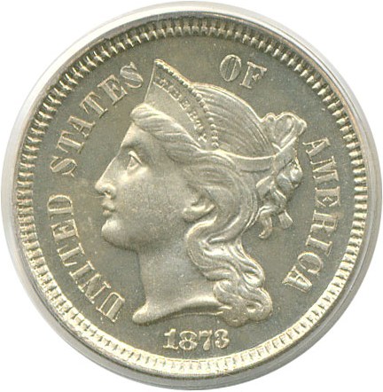 image for: 1873 3cN Closed 3 PCGS Proof 64