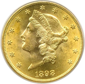 image for: 1898-S $20 PCGS MS62