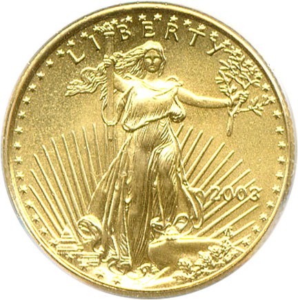 image for: 2003 $5 Gold Eagle PCGS MS69 