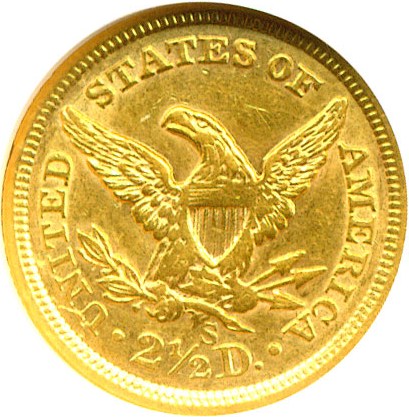 image for: 1868-S $2 1/2  NGC AU55