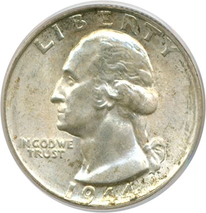 image for: 1944-S 25c PCGS MS65