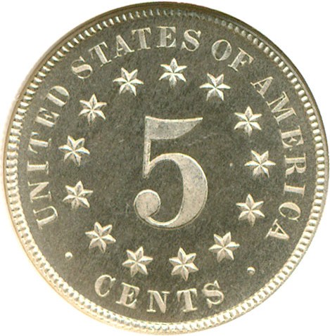image for: 1876 5c  NGC Proof 66 Cameo