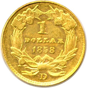 image for: 1858-D G$1 PCGS MS61