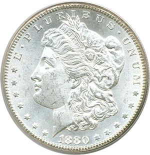 image for: 1880-CC $1 PCGS MS63