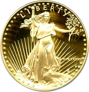 image for: 1987-P $25 Gold Eagle PCGS Proof 69 DCameo