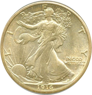 image for: 1916-S 50c ANACS MS65