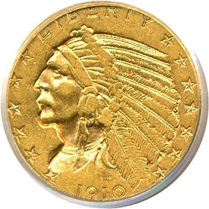 image for: 1910-D $5 PCGS XF40