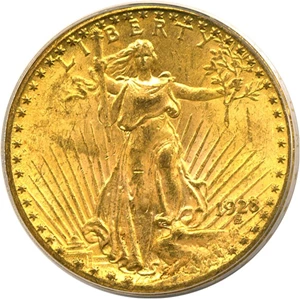 image for: 1928 $20 PCGS MS61