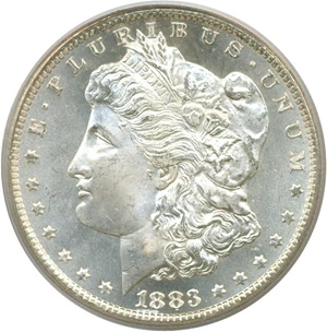 image for: 1883-CC $1 PCGS MS65 PL
