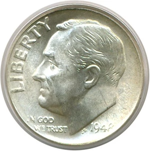 image for: 1948-S 10c PCGS MS66 ex: Omaha Bank Hoard