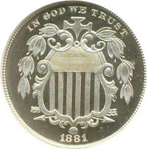 image for: 1881 5c NGC Proof 66 Ultra Cameo