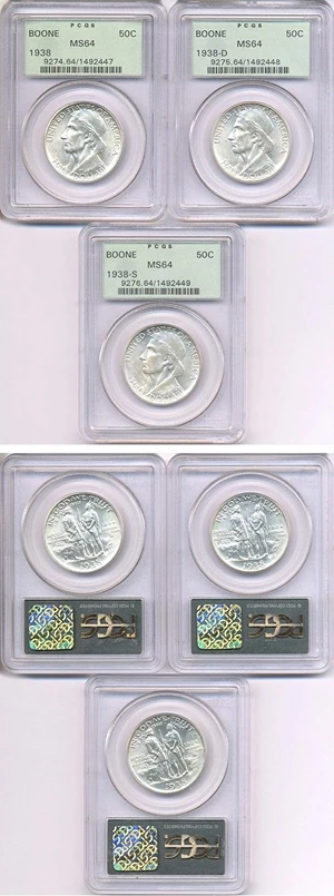 image for: 1938-PDS Set Boone PCGS MS64