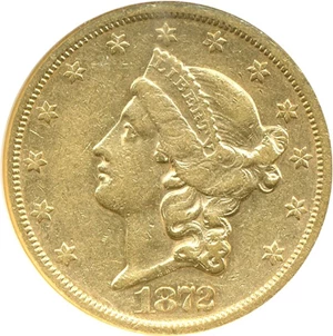 image for: 1872-S $20 NGC XF45
