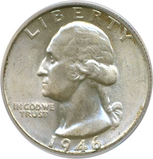 image for: 1946 25c PCGS MS65