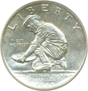 image for: 1925-S 50c California PCGS MS64