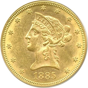 image for: 1885 $10 PCGS MS61