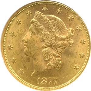 image for: 1877 $20 NGC MS62
