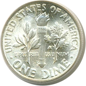 image for: 1946-D 10c PCGS MS66 ex: Omaha Bank Hoard