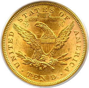image for: 1880-S $10 PCGS/CAC MS62