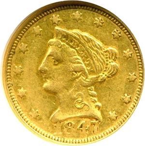 image for: 1847-O $2 1/2 NGC AU50