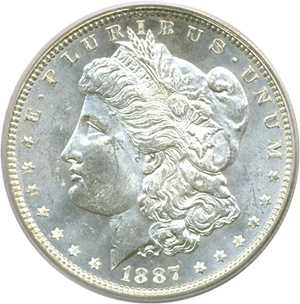 image for: 1887/6 $1 PCGS MS63