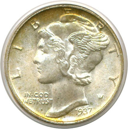 image for: 1937-D 10c  PCGS MS66 FB