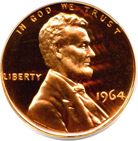 image for: 1964 1c  PCGS Proof 68 RD Cameo