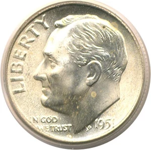 image for: 1951-S 10c PCGS MS66 ex: Omaha Bank Hoard