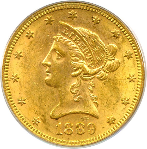 image for: 1889-S $10  PCGS MS62