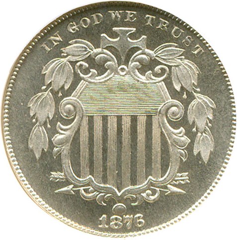 image for: 1876 5c  NGC Proof 66 Cameo