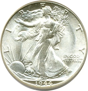 image for: 1944-S 50c PCGS MS65