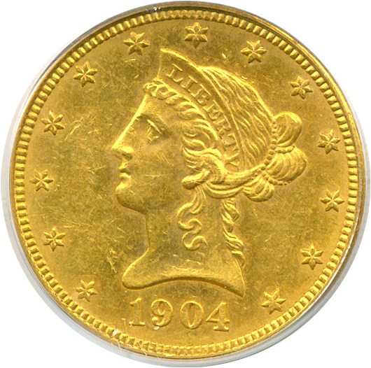image for: 1904 $10  PCGS MS60