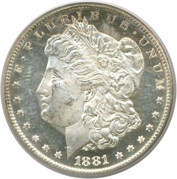 image for: 1881-CC $1  PCGS MS63 DMPL