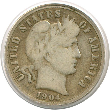 image for: 1904-S 10c  PCGS VG-8