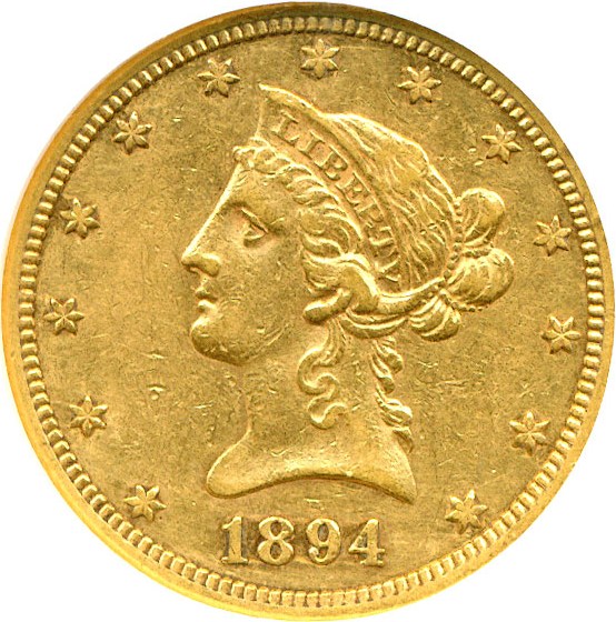 image for: 1894-S $10  NGC XF45