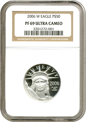 image for: 2006-W $50 Platinum Eagle NGC Proof 69 UCameo
