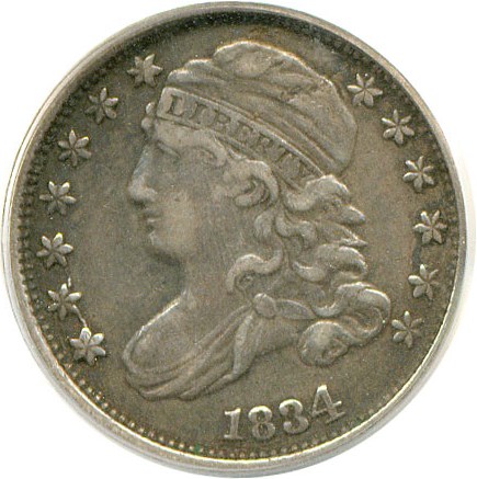 image for: 1834 10C Large 4 PCGS VF35