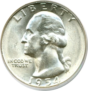 image for: 1954-S 25c PCGS MS66